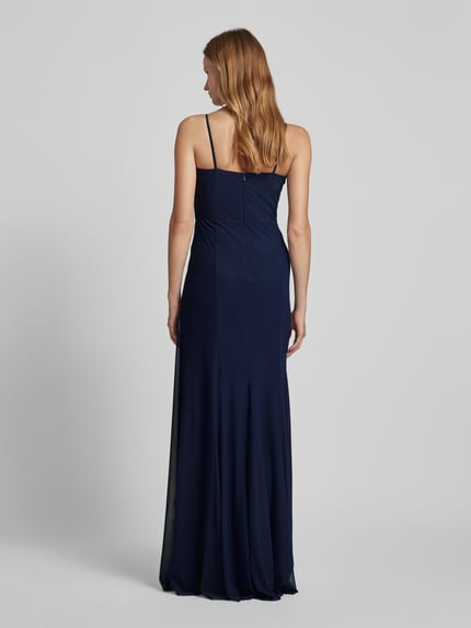 TROYDEN COLLECTION Abendkleid mit seitlichen Raffungen Marine 5