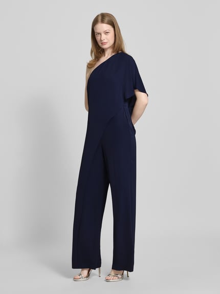 Lauren Ralph Lauren Jumpsuit mit One-Shoulder-Träger Modell 'APRIL' Marine 1