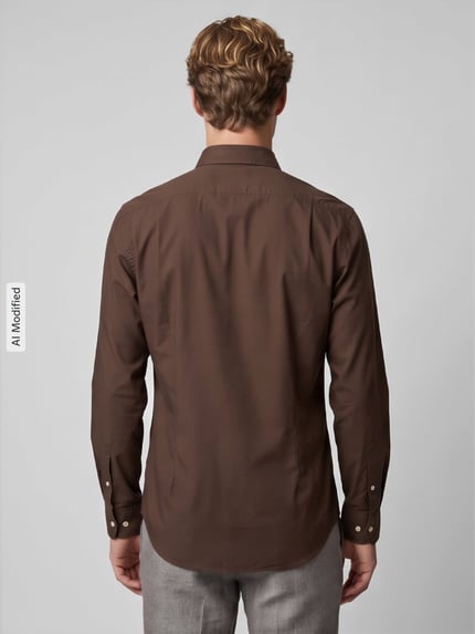 Polo Ralph Lauren Slim Fit Freizeithemd aus Baumwoll-Mix Schoko 5