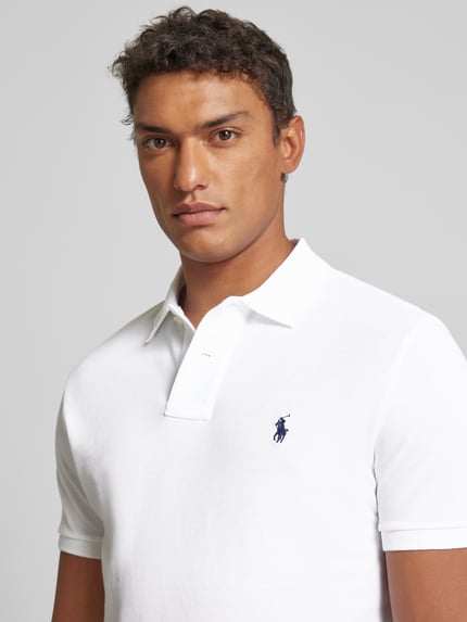Polo Ralph Lauren Slim fit poloshirt met labelstitching Wit - 3