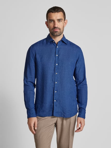 Stenstroms Regular Fit Business-Hemd mit Kentkragen Modell 'Collar' Marine 4