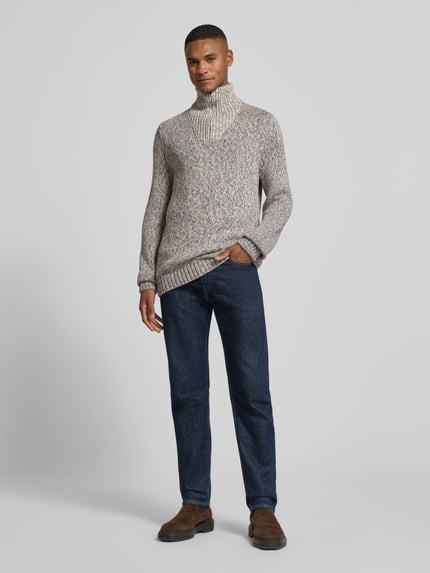 RAGMAN Gebreide pullover met schipperskraag Bleu - 1
