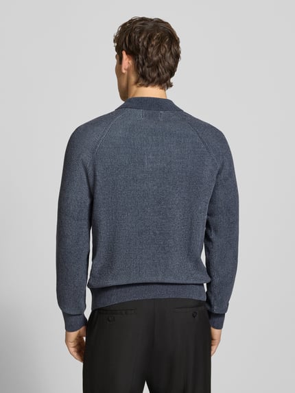 Jake*s Studio Men Regular Fit Pullover mit Polokragen Rauchblau 5