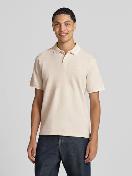 JACK & JONES koszulka polo o kroju slim fit z wyhaftowanym logo model 'AUSTIN' Złamany biały 4