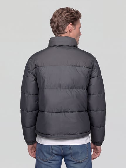 ONLY & SONS kurtka pikowana o kroju regular fit z wysoką stójką model 'ONSMAVERICK' Grafitowy 5