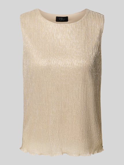 s.Oliver BLACK LABEL Loose fit plissétop met effectgaren Goud gemêleerd - 2