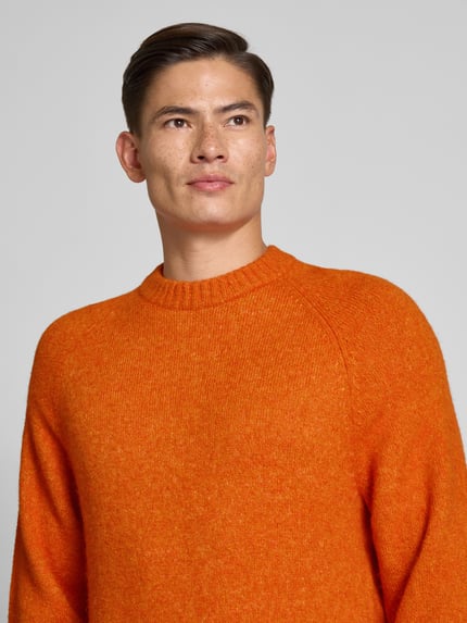 Les Deux Pullover mit Woll-Anteil Modell 'Gilbert' Orange 3