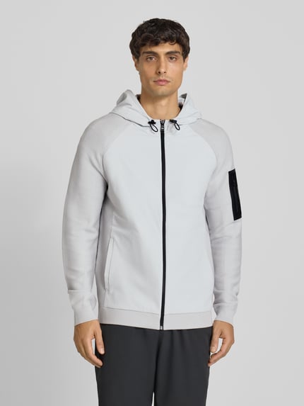 BOSS Green Regular Fit Sweatjacke aus Viskose-Mix Modell 'URBAN COMMUTER' Hellgrau 4