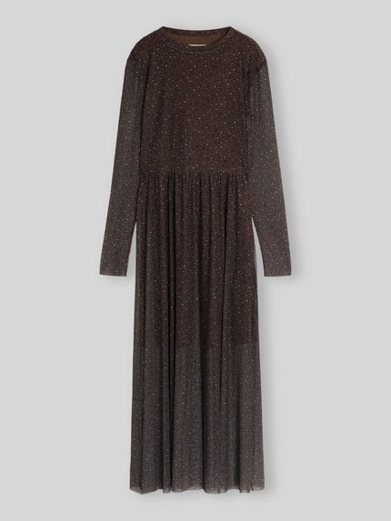 Tom Tailor Denim Tailliertes Freizeitkleid mit semitransparenten Ärmeln Black 2