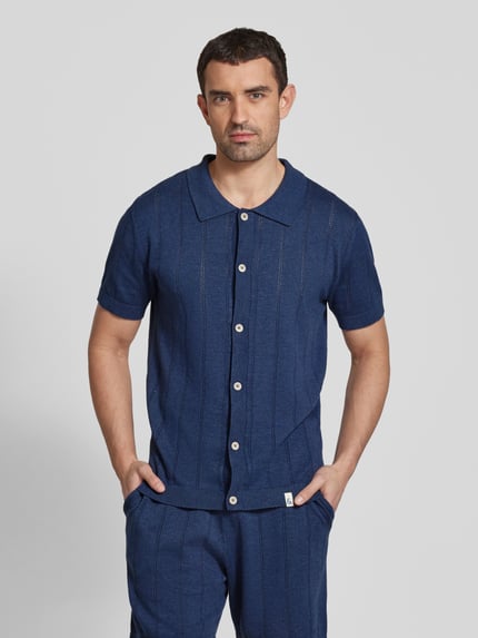 Colours & Sons Regular fit vrijetijdsoverhemd met halflange mouwen Marineblauw - 4