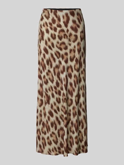 Luisa Cerano Maxirock aus Viskose mit Animal-Print Camel 2