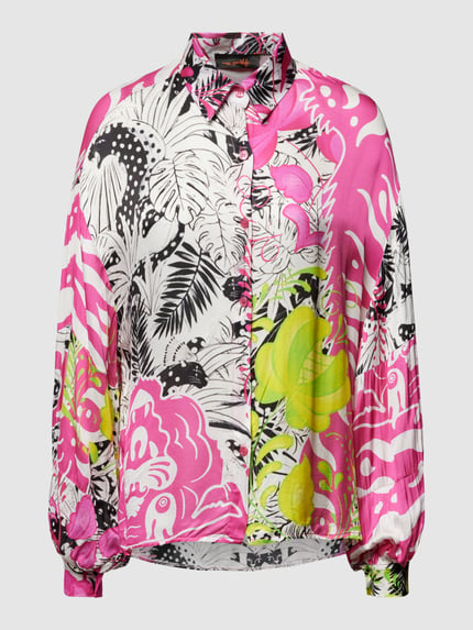miss goodlife Hemdbluse mit Allover-Muster Pink 2