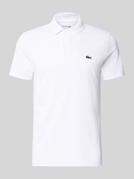 Produktfoto, Regular Fit Poloshirt aus Baumwoll-Mix von Lacoste, efekt: jednolity kolor, krój regular fit, naszywka z logo, kołnierzyk polo, krótki rękaw, mieszanka bawełny
