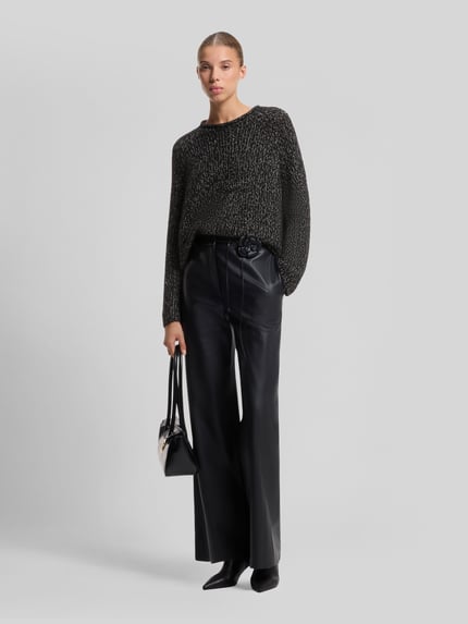 HUGO Regular Fit Pullover aus Woll-Alpaka-Mix Modell 'Selley' Black 1