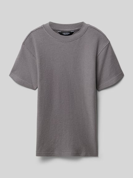 Productfoto, Regular Fit T-Shirt met structuurpatroon model 'Farno' van CARS JEANS, katoen, ronde hals, ruglengte maat 140: 53 cm