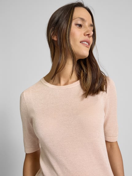 Christian Berg Woman Selection Gebreide pullover met ribboorden Oudroze - 3