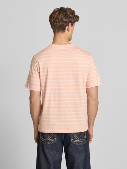 JACK & JONES T-Shirt mit Streifenmuster und Label-Stitching Apricot 5