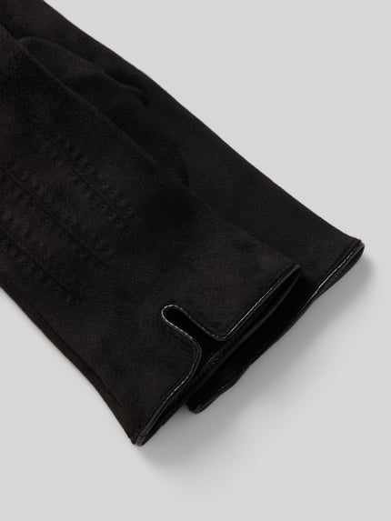 EEM Rękawiczki o kroju slim fit z ozdobnymi szwami Czarny 2