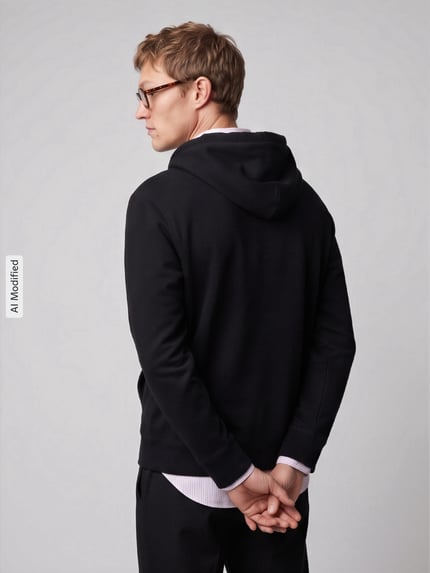 Polo Ralph Lauren Sweatjacke mit kontrastiertem Kapuzenfutter Black 5