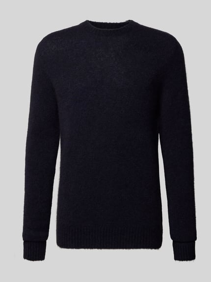 Forét Strickpullover mit Leinen-Anteil Modell 'ALPINE' Dunkelblau 2