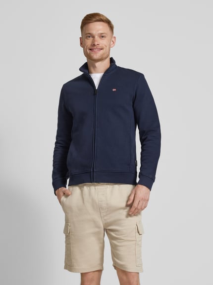 Napapijri Bluza rozpinana z wyhaftowanym logo model ‘BALIS’ Granatowy 4