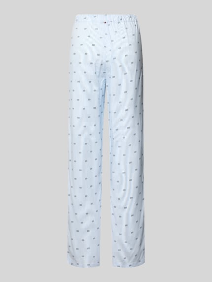 Tommy Hilfiger Pyjamabroek met print van viscose Lichtblauw - 5