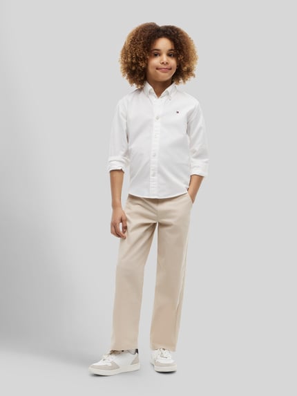 Tommy Hilfiger Teens Koszula o kroju regular fit z mieszanki bawełny Biały 1