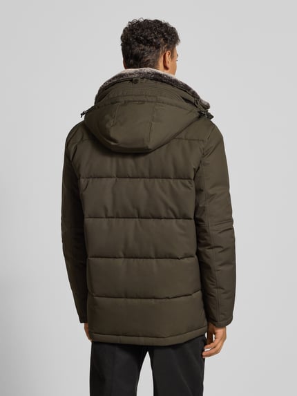 Strellson Regular Fit Steppjacke mit Kapuze Modell 'PIAZZA' Oliv 5