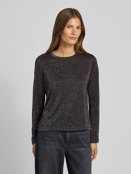 Jake*s Casual Longsleeve met ronde hals Zwart - 4