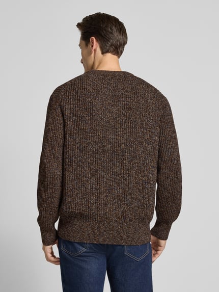 Selected Relaxed Fit Pullover aus reiner Baumwolle Modell 'TILUM' Dunkelbraun 5