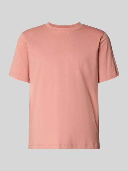 Produktfoto, Regular Fit T-Shirt aus reiner Baumwolle Modell 'ASPAN' von Selected Homme, Optik: Unifarben in Rosa, Jersey-Textur, Rundhals, Kurzarm.