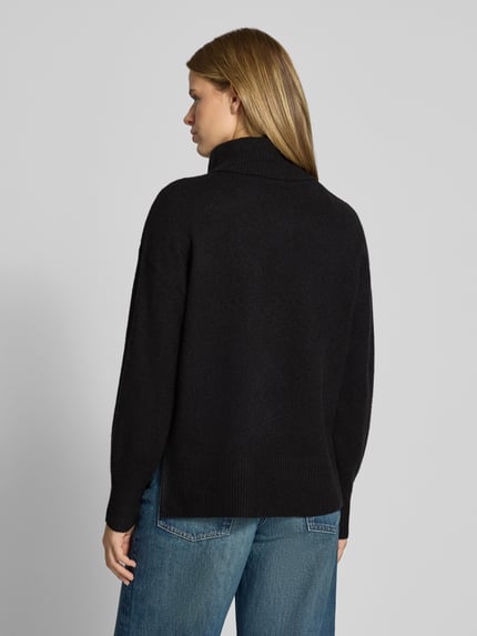 PIECES Loose Fit Rollkragenpullover mit Woll-Anteil Modell 'MALOU' Black 5