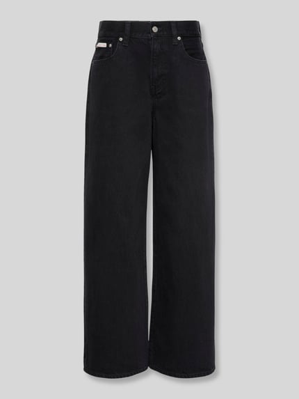 Calvin Klein Jeans Relaxed Fit Jeans aus reiner Baumwolle mit Label-Patch Black 2