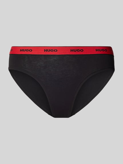 HUGO Slip met label in band, model 'CAROUSEL' Rood - 1