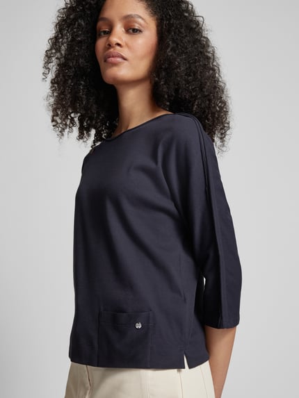 Marc Cain Longsleeve met 3/4-mouwen Marineblauw - 3