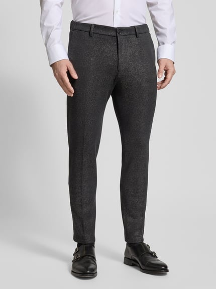 DRYKORN Slim Fit Anzughose mit Gürtelschlaufen Modell 'AJEND' Black 4