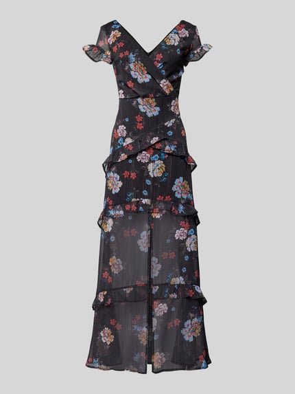 SISTAGLAM Abendkleid mit floralem Print Black 2