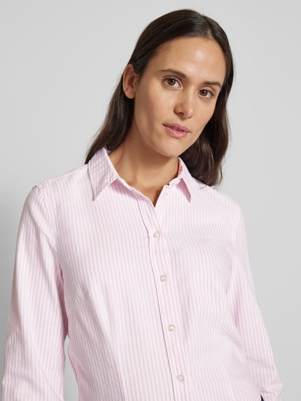 Christian Berg Woman Slim Fit Hemdbluse mit Manschetten Rosa 3