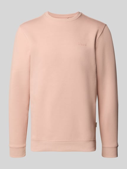 Blend Sweatshirt mit Rundhalsausschnitt und Logo Rosa 2