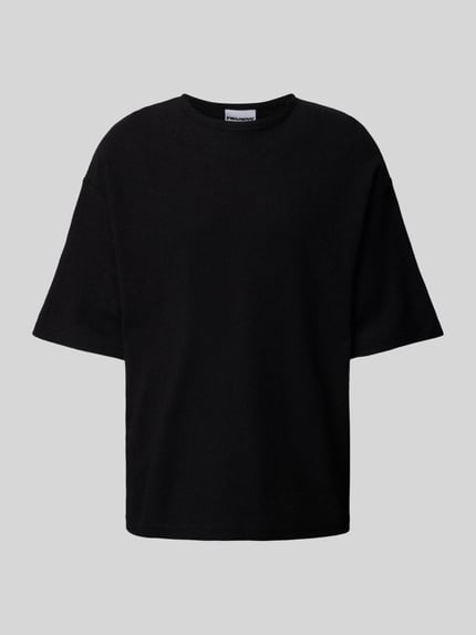 T-Shirt mit Strukturmuster Shop The Look MANNEQUINE