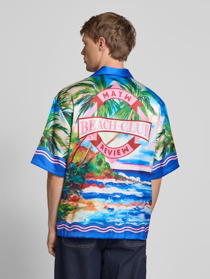 REVIEW X MATW Vrijetijdsoverhemd met knoopsluiting Blauw - 5