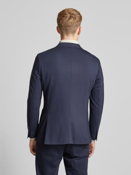 Selected Marynarka o kroju slim fit z kołnierzem z połami model ‘DELON’ Ciemnoniebieski 5
