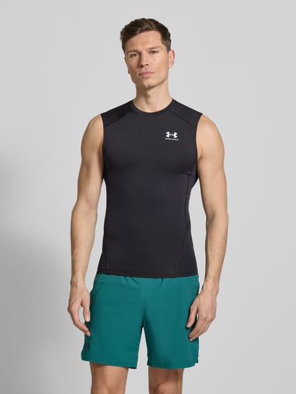 Under Armour Slim Fit Top mit Logo-Print Black 4