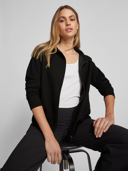 Christian Berg Woman Sweatjack met opstaande kraag Zwart - 3