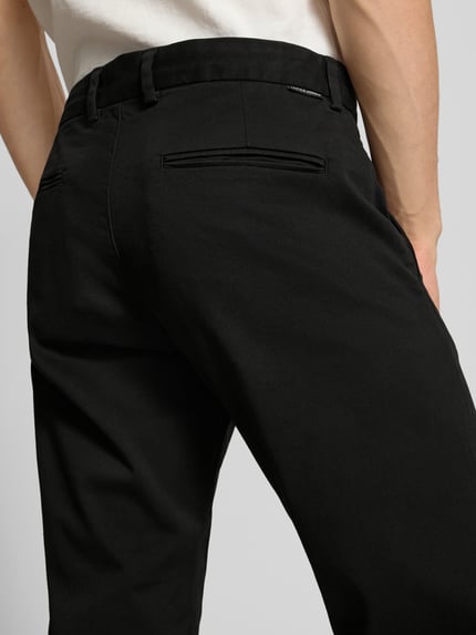 JACK & JONES Chino o kroju relaxed fit z kieszeniami z tyłu model 'KANE' Czarny 3