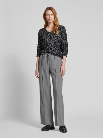 Street One Sweatshirt met ribboorden Antraciet - 1