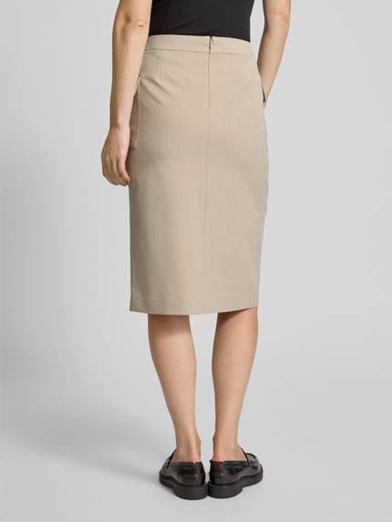 Christian Berg Woman Selection Knie-lange kokerrok met cargozakken Taupe - 5