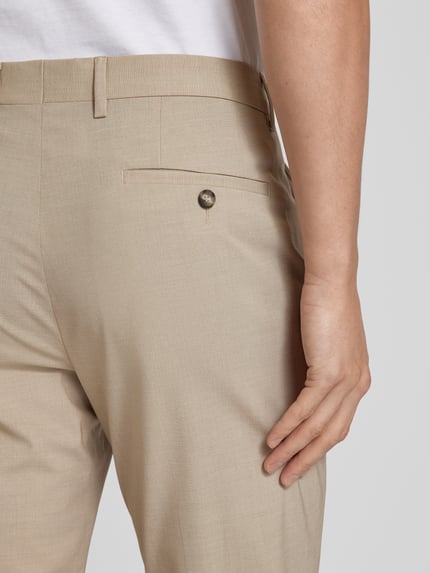 s.Oliver BLACK LABEL Slim fit pantalon met viscose Beige - 3
