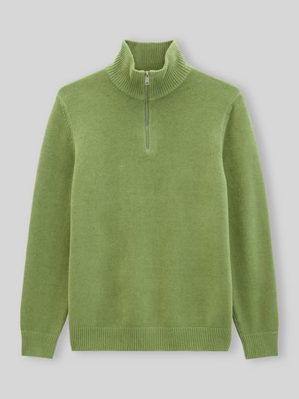 Marc O'Polo Pullover mit halblangem Reißverschluss Gruen 2