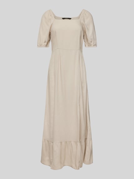 VERO MODA Midikleid aus Viskose-Leinen-Mix Modell 'MYMILO' Taupe 2